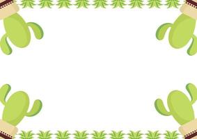 Kaktus-Hintergrund auf weißem Hintergrund vektor