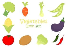 Sammlung von Illustrationen zu frischem Gemüse vektor