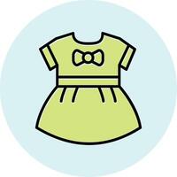 Baby Mädchen Kleid vecto Symbol vektor