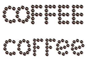 Text mit der Aufschrift Kaffee vektor