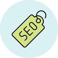 SEO Etikett vecto Symbol vektor