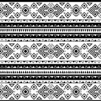 sömlös navajo tribal svart och vitt mönster. etniska vektor prydnad.