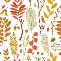 Herbstlaub nahtlose Muster Wallpaper Bild. Vektor-Illustration vektor