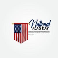 Happy National Flag Day Vector Illustration. Tag der Nationalflagge