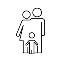 Familienvater, Mama, Sohn, Mädchen, Männer, Frauensymbolvektor für Web, Präsentation, Logo, Infografik, Geschäft, Idee, Inspiration, Feed, Geschichte vektor