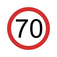 Vektor-Geschwindigkeitslimit 70 Symbol