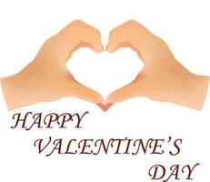 Illustration von glücklich Valentinsgrüße Tag Hand Vektor Design auf ein Weiß Hintergrund
