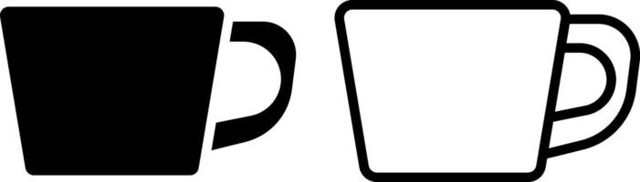 kopp ikon ikon, tecken, eller symbol i glyf och linje stil isolerat på transparent bakgrund. vektor illustration