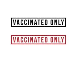 nur Impflinge erlaubten Bannerzeichen. Regulierung und politische Ankündigung. vektor