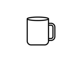 Kaffeetasse Symbol Leitung, Umriss-Vektor-Zeichen, lineares Piktogramm isoliert auf weiss. Symbol, Logoillustration vektor