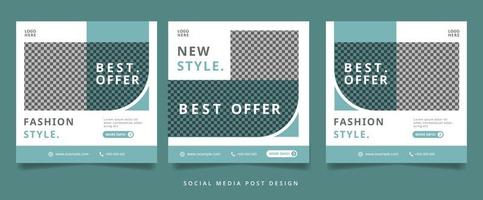 minimalistisk och modern tosca-modebroschyr eller banner för sociala medier vektor