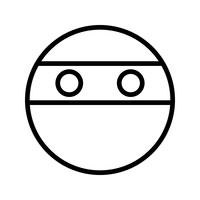 Ninja Emoji-Vektor-Symbol vektor