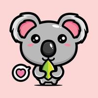 Maskottchen-Design des süßen Koala-Charakters vektor