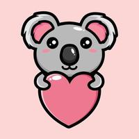 Maskottchen-Design des süßen Koala-Charakters vektor