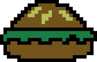 Pixel Hamburger Symbol. Vektor Illustration