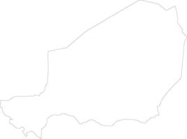 Niger Gliederung Karte vektor