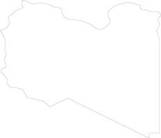 Libyen Gliederung Karte vektor