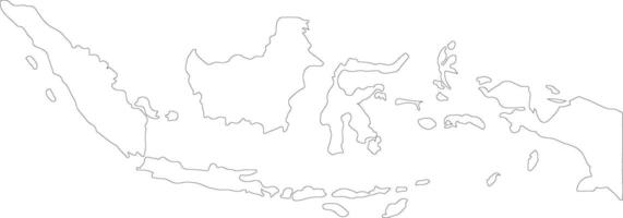 Indonesien Gliederung Karte vektor