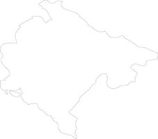 Montenegro Gliederung Karte vektor