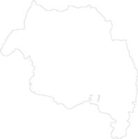 amhara Äthiopien Gliederung Karte vektor
