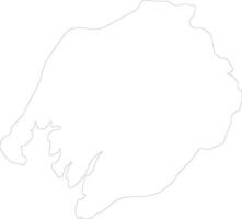 boke Guinea Gliederung Karte vektor