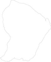 Guyane Francaise Frankreich Gliederung Karte vektor