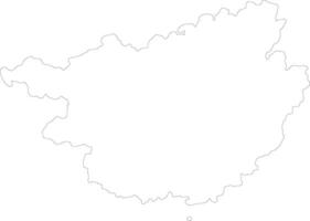 Guangxi China Gliederung Karte vektor