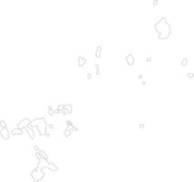 kepulauan Riau Indonesien Gliederung Karte vektor