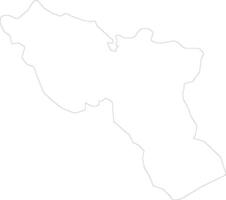 nord Haiti Gliederung Karte vektor