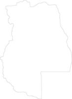 Mendoza Argentinien Gliederung Karte vektor