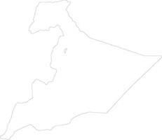somalisk etiopien översikt Karta vektor