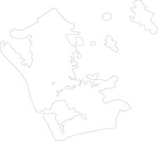 auckland Neu Neuseeland Gliederung Karte vektor