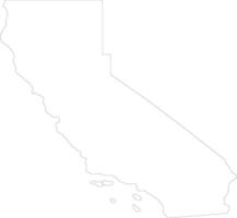 Kalifornien vereinigt Zustände von Amerika Gliederung Karte vektor
