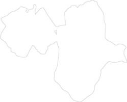 Manyara vereinigt Republik von Tansania Gliederung Karte vektor