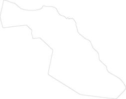Muskateller Oman Gliederung Karte vektor