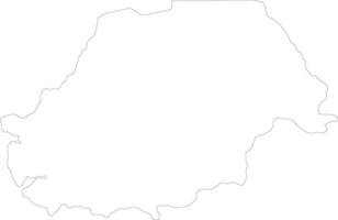 Nord Sierra leone Gliederung Karte vektor