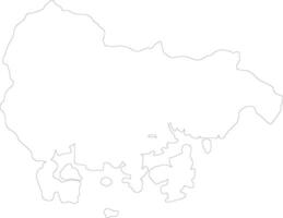 söder gyeongsang söder korea översikt Karta vektor