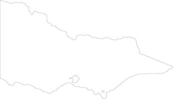 Victoria Australien Gliederung Karte vektor