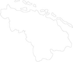 Villa clara Kuba Gliederung Karte vektor
