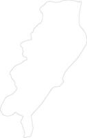 Västra darfur sudan översikt Karta vektor