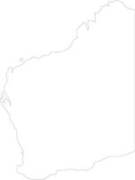 Western Australien Australien Gliederung Karte vektor
