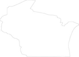 Wisconsin vereinigt Zustände von Amerika Gliederung Karte vektor