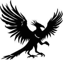 Archaeopteryx schwarz Silhouette vektor