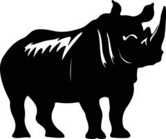 Arsinoitherium schwarz Silhouette vektor