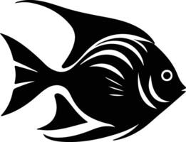 angelfish svart silhuett vektor