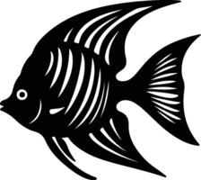 Kaiserfisch schwarz Silhouette vektor