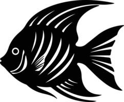 Kaiserfisch schwarz Silhouette vektor