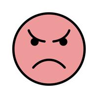 Angry Emoticon Vector Icon