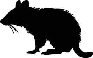 Bandicoot schwarz Silhouette vektor