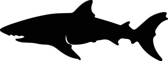 Riesenhai schwarz Silhouette vektor